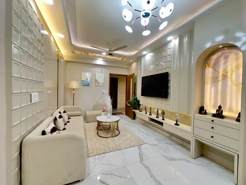 Kalyan EVA actual flat: living and dining area