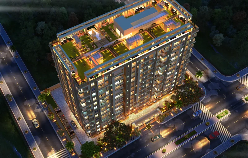 Kalyan EVA residential project exterior visualisation in Jagatpura, Jaipur