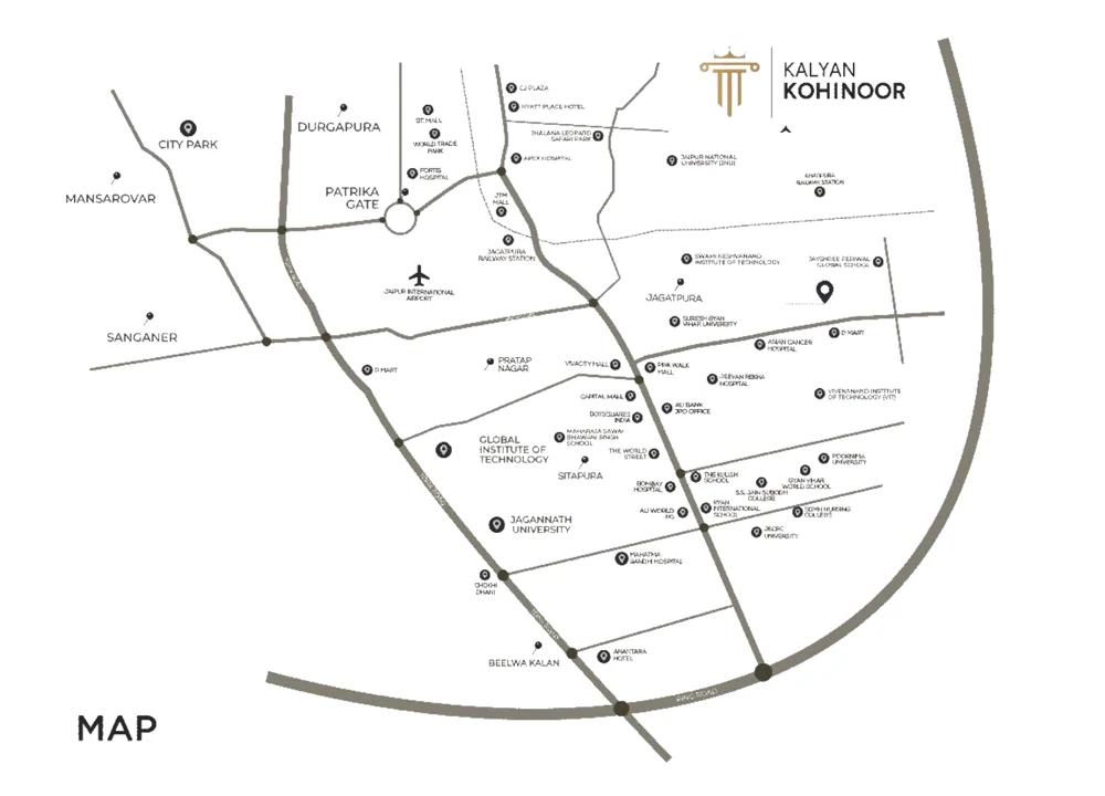 Project location map from the Kohinoor brochure